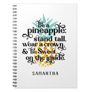 Caderno Espiral Personalizado Seja Um Notebook De Ananás