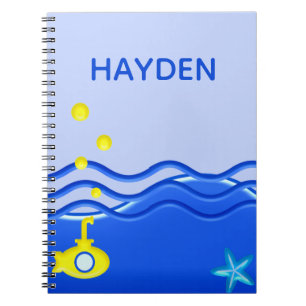 Caderno Espiral Personalizado Sob A Praia Submarina Do Mar