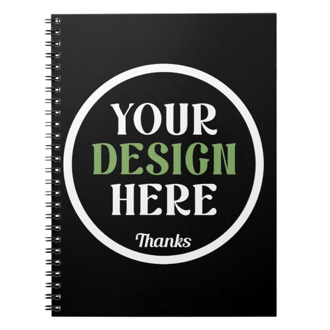 Caderno Espiral personalizado, único, elegante e minimalista (Frente)