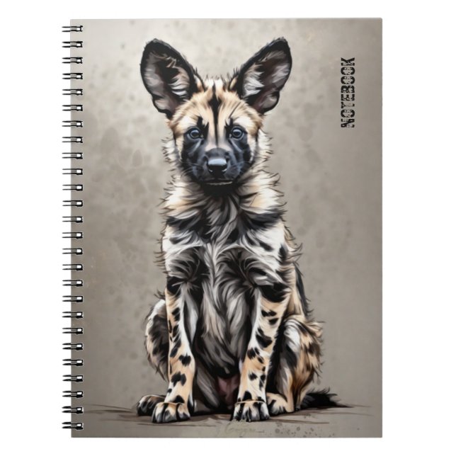 Caderno Espiral PERSONALIZAR: Criança de cachorro selvagem | Diári (Frente)