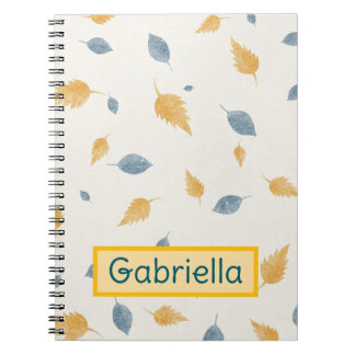 Caderno Espiral Personalizar deixa cor azul amarela suave