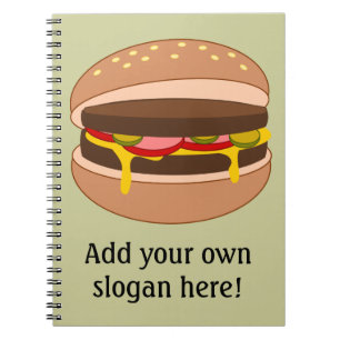 Caderno Espiral Personalizar este gráfico de Hamburger
