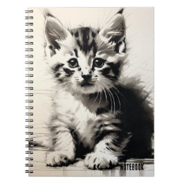 Caderno Espiral PERSONALIZAR: Gatinho Bonito | Diário para noteboo