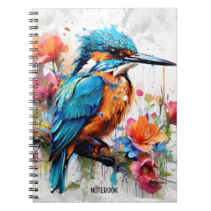 Caderno Espiral PERSONALIZAR: Kingfisher Diário para notebook