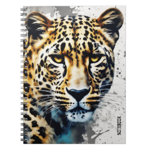 Caderno Espiral PERSONALIZAR Leopardo Diário de Notas