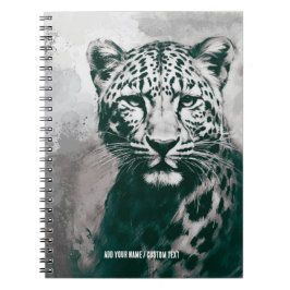Caderno Espiral PERSONALIZAR: Leopardo | Diário para notebook