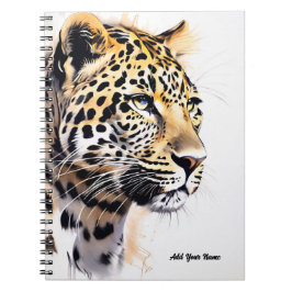 Caderno Espiral PERSONALIZAR: Leopardo | Diário para notebook