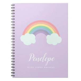 Caderno Espiral Personalizar o Arco-Íris Mágico de Hoje