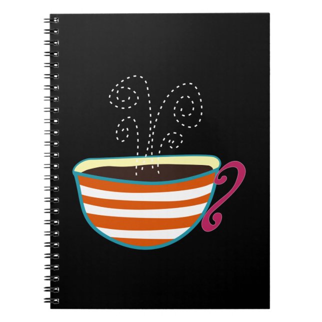 Caderno Espiral Personalizar o chá da Taça do Café (Frente)