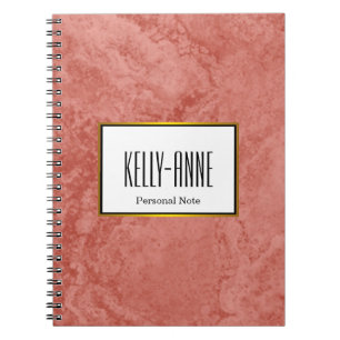 Caderno Espiral Personalizar o Designer de Textura de Mármore de N