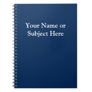 Caderno Espiral Personalizar o Marinho Blue White School Business