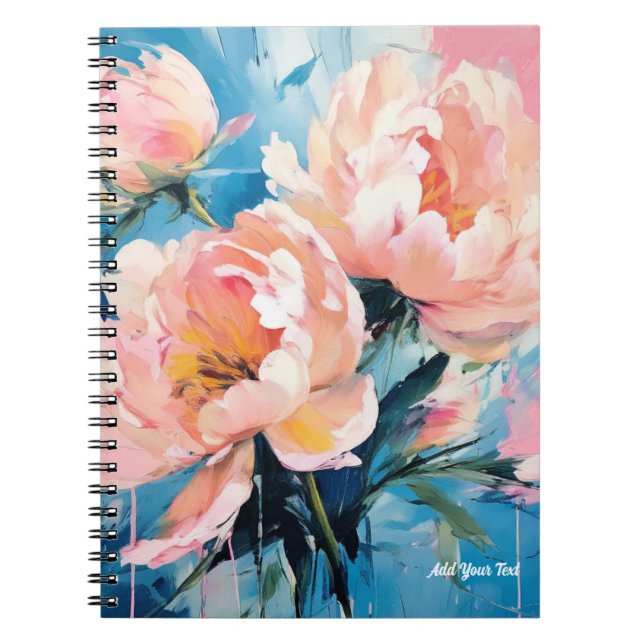 Caderno Espiral PERSONALIZAR: Pequim Rosa | Diário para notebook (Frente)
