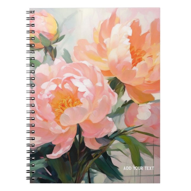 Caderno Espiral PERSONALIZAR: Pequim Rosa | Diário para notebook (Frente)