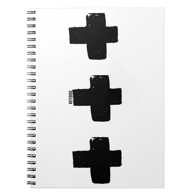 Caderno Espiral PERSONALIZAR: pintura de Abstrato Monocromática 5/ (Frente)