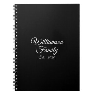 Caderno Espiral Personalizar sobrenome do Casal, ano, número