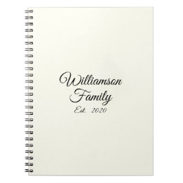 Caderno Espiral Personalizar sobrenome do Casal, ano, número de ma