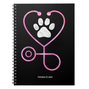 Caderno Espiral Personalizar veterinário Vet Tech Veterinary