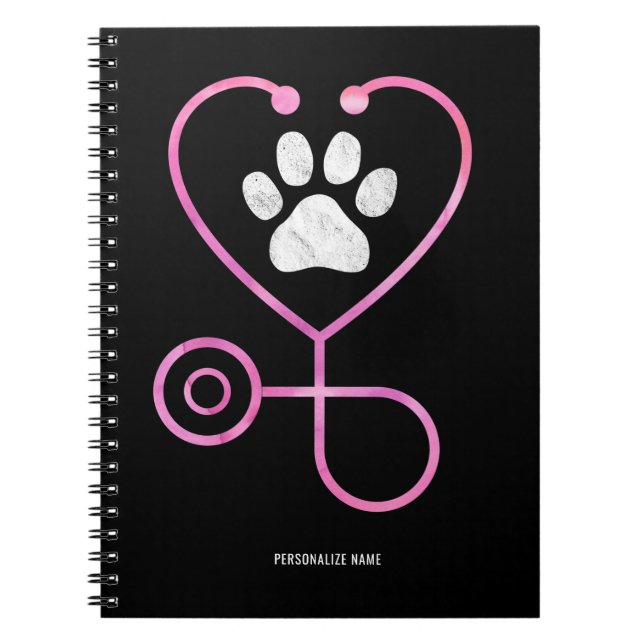 Caderno Espiral Personalizar veterinário Vet Tech Veterinary (Frente)