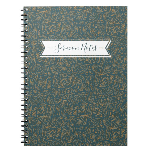 Caderno Espiral Personalizável| Notas sobre o Sermão (Frente)