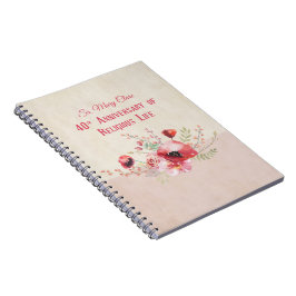 Caderno Espiral Personalize, 40 anos de freira, rosa e