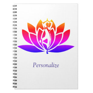 Caderno Espiral Personalize a Flor de Lotus Ilustrada e a Dose de
