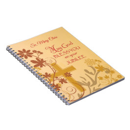 Caderno Espiral Personalize, Jubileu Aniversário, Nun Cross, Swirl