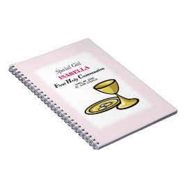 Caderno Espiral Personalize, Menina Especial, Primeira Comunhão