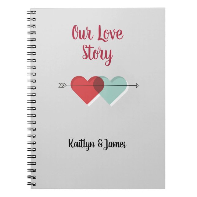 Caderno Espiral Personalize nosso Love Story (Frente)