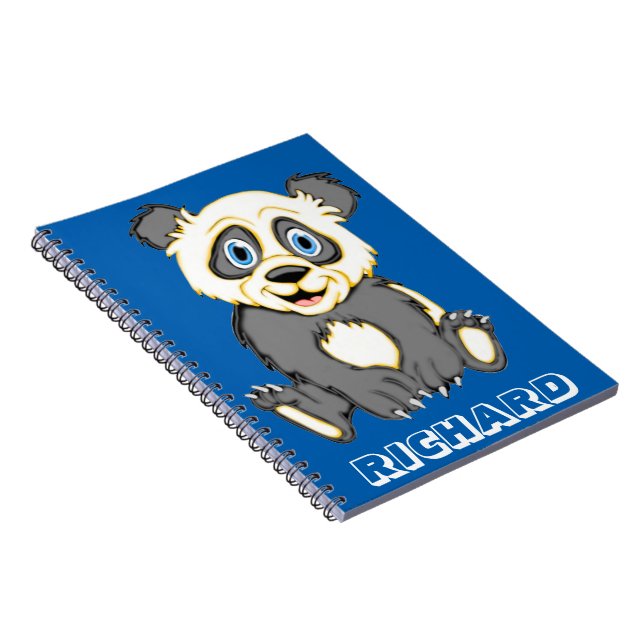Caderno Espiral Personalize o Smiling Panda (Lado Direito)