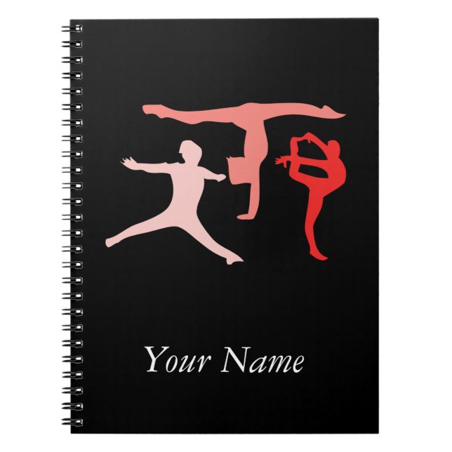Caderno Espiral Personalize o viagem personalizado da ginástica do (Frente)