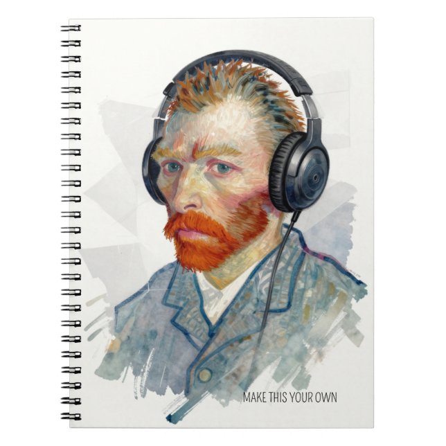 Caderno Espiral Personalize Rocking Vincent Portrait Notebook (Frente)