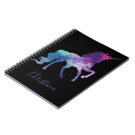 Caderno Espiral Personalize Seu Próprio Unicórnio Colorido