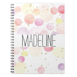 Caderno Espiral Personalize sua própria cor d'água colorida