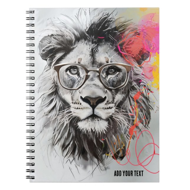 Caderno Espiral PERSONALIZE: Theo Roar | Diário para notebook (Frente)