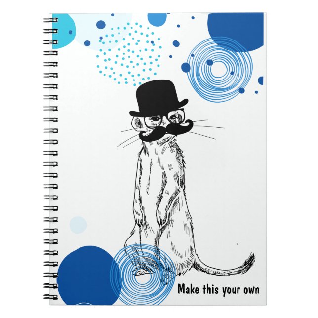 Caderno Espiral PERSONALIZE Under Cover Meerkat Notebook (Frente)