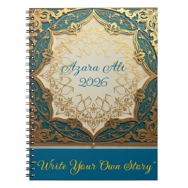 Caderno Espiral Personalized 2026 Floral Spiral Notebook (Frente)