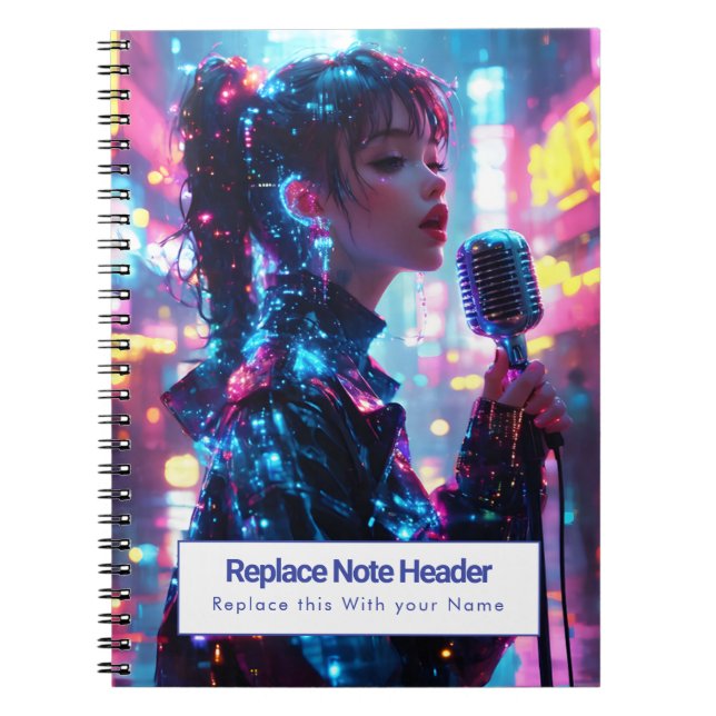 Caderno Espiral Personalized Anime Themed Notebook (Frente)