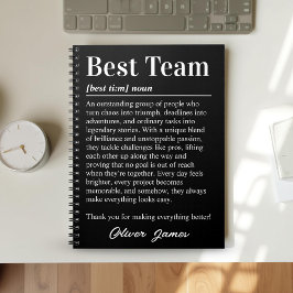 Caderno Espiral Personalized Best Team Appreciation Office Gift