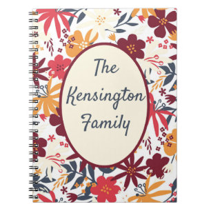 Caderno Espiral Personalized Bohemian Family Notebook