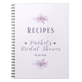 Caderno Espiral Personalized Bridal Shower Baked Goods Recipe Book