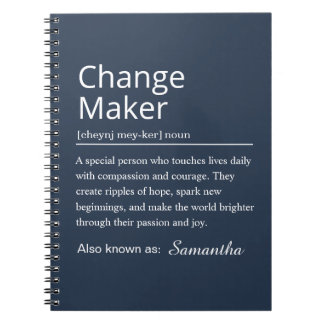 Caderno Espiral Personalized Change Maker Definition