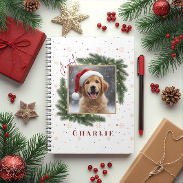 Caderno Espiral Personalized Christmas Pet Photo – Holiday 