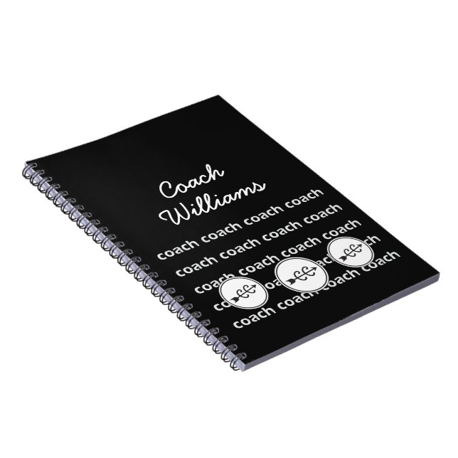 Caderno Espiral Personalized Cross Country Running Coach Notebook (Lado Direito)
