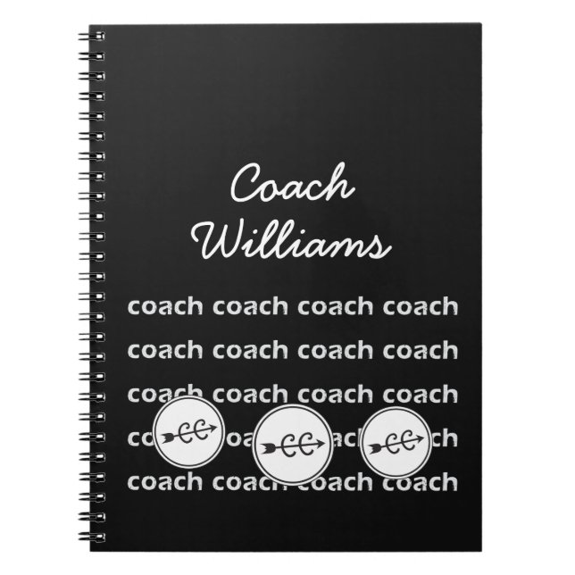 Caderno Espiral Personalized Cross Country Running Coach Notebook (Frente)