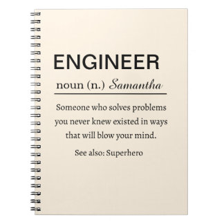 Caderno Espiral Personalized Engineer Definition