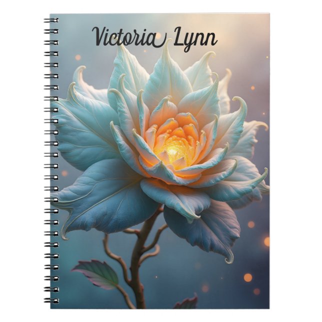 Caderno Espiral Personalized Ethereal Flower Note Book (Frente)