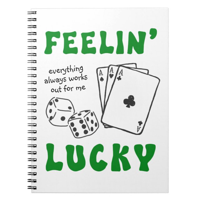 Caderno Espiral Personalized Feelin' Lucky & Positive Affirmations (Frente)