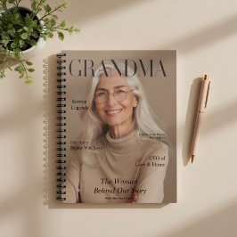 Caderno Espiral Personalized Grandma Notebook | Custom Photo