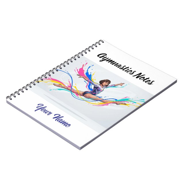 Caderno Espiral Personalized Gymnastics Notes  (Left Side)