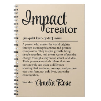 Caderno Espiral Personalized Impact Creator Definition